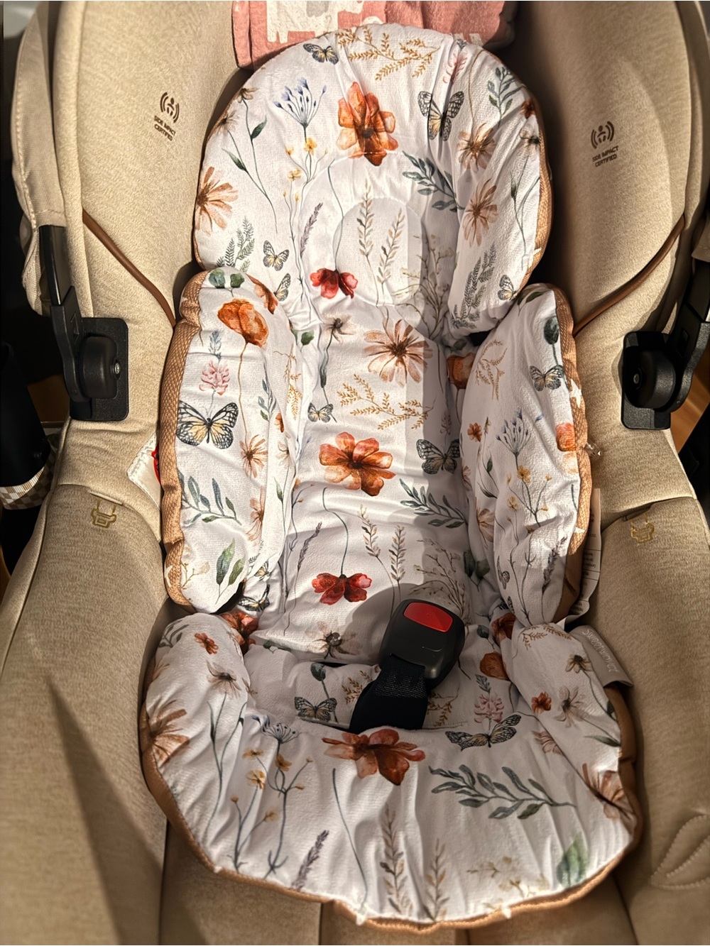Floral Infant Seat Liner Cushion